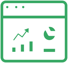 Line art of dashboard with different graphs